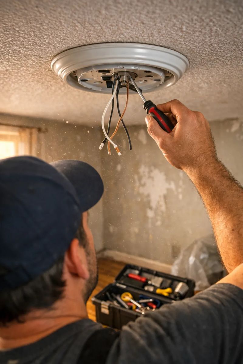 Clean finished electrical installation in a Texas property